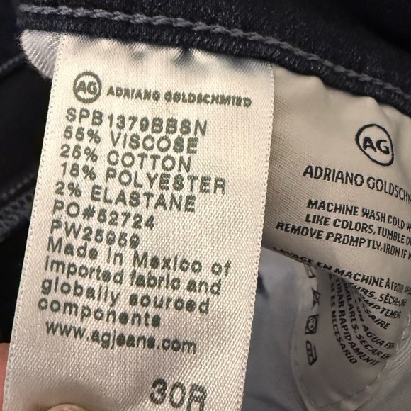 AG Farrah High Waist Skinny Jeans Blue Basin Denim Casual Women’s Size 30 - Picture 11 of 11